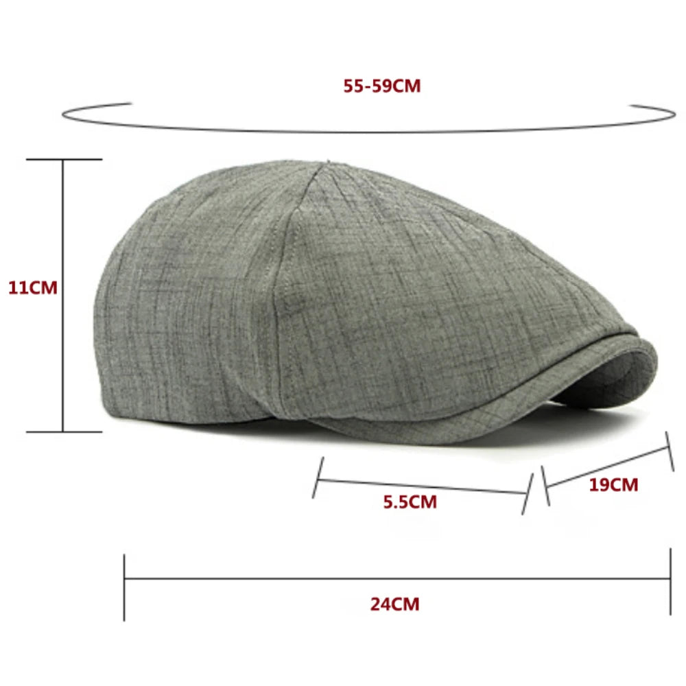 Beret Cap Spring Summer Octagonal Cap For Men Women 6 Panels Artist Painter Beret Hat