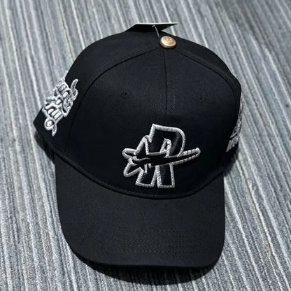 Contrast Brim 3D Embroidered Rough Play Hats