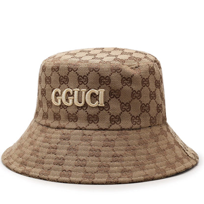 Unisex Black And White Embroidered Letters Personalized Bucket Hat