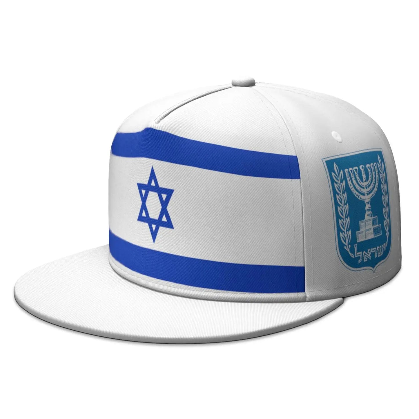 Flat Brimmed Cap Nation Flag Il Judaism Arabic Country Hebrew Arab Print Photo Hip-hop Hat