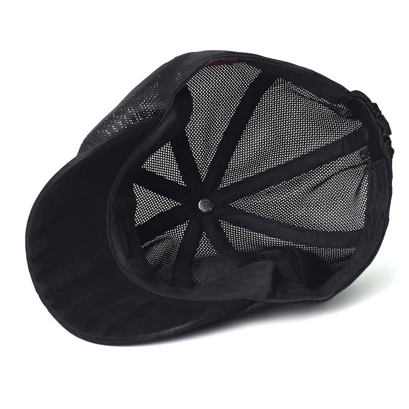 Summer Mesh Breathable Newsboy Caps Casual Outdoor Retro Beret Hats