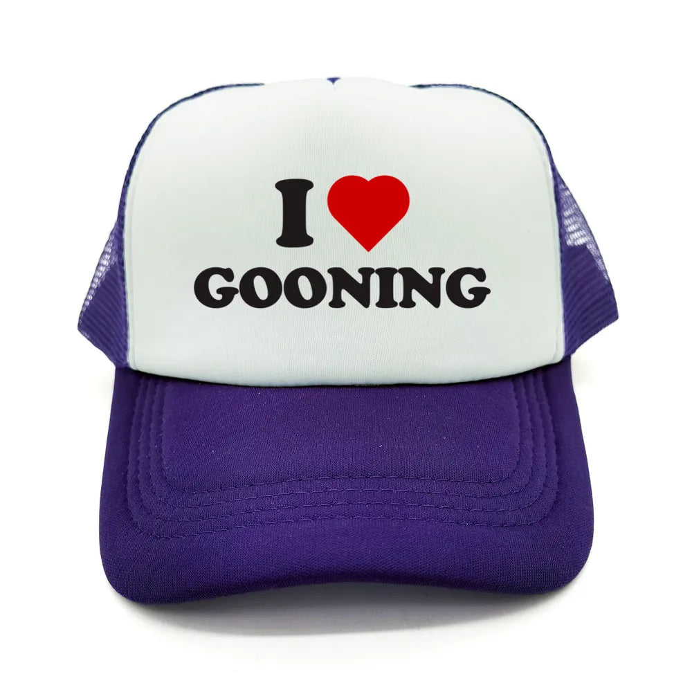 Funny I Love Gooning Baseball Caps Cool Summer Men Mesh