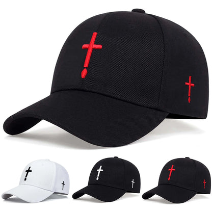 Unisex Simple Cross Water Drop Embroidery Baseball Caps