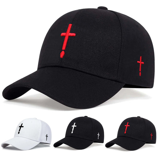 Unisex Simple Cross Water Drop Embroidery Baseball Caps