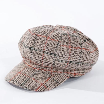 Women's Vintage Octagonal Beret, Newsboy Hat