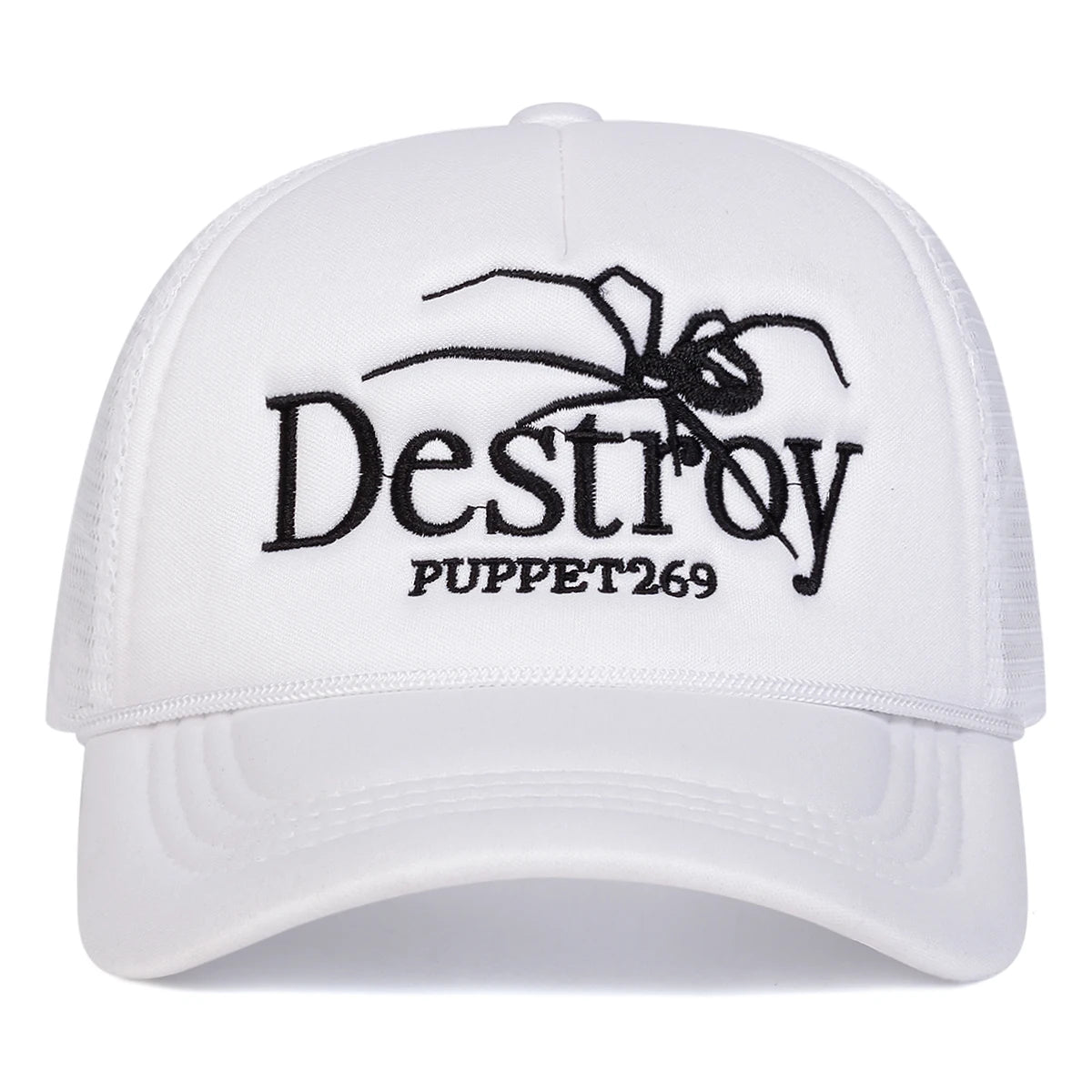 Unisex Destroy Spider Embroidery Baseball Net Caps Spring and Summer