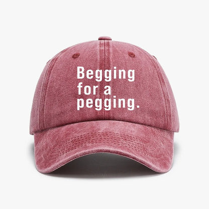 A Pegging Letter Baseball Cap