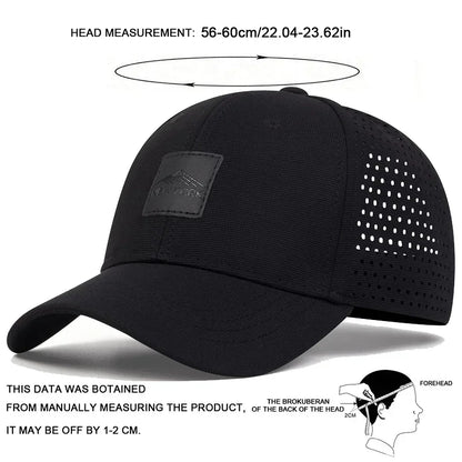 Unisex New York Label Laser Hollowed Out Baseball Net Caps