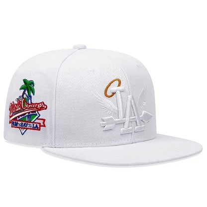1/2/3/4PCS Fashion Unisex LA Embroidery Snapback Caps Los Angeles Angel Wings Hip Hop Caps
