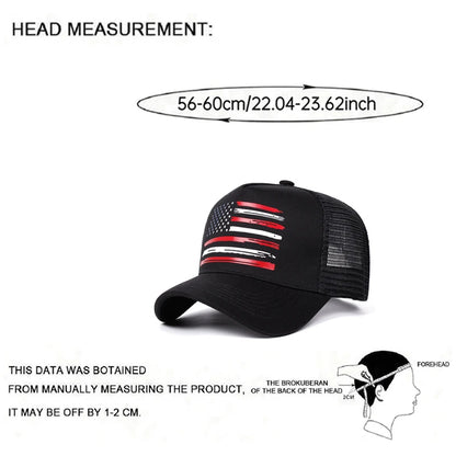 Fashion Creative New Baseball Hat American Flag Printed Hip Hop Hat Outdoor Daily Hat Unisex Mesh Hat
