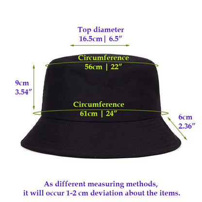 Summer Picole Nationale Bob Man Reversible Bucket Hat Women Cotton Fisherman Cap