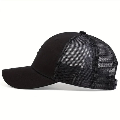 Unisex Three horizontal Embroidery Baseball Net Caps