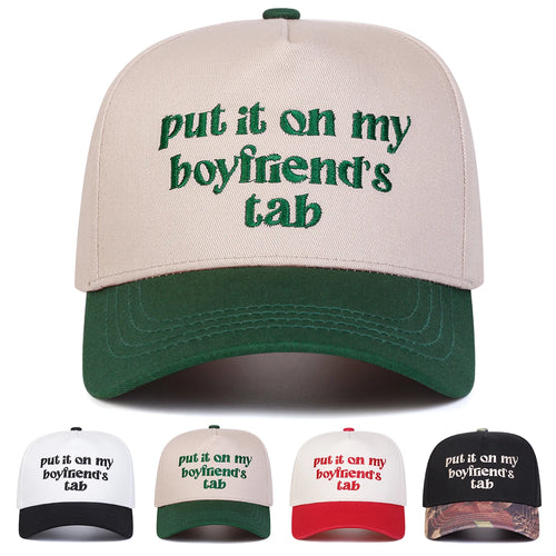 Unisex Boyfriend Letter Embroidery Baseball Caps Spring and Autumn