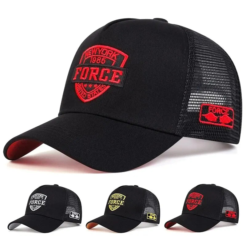 Summer Men Mesh Baseball Cap Outdoor Sport Letter Snapback Hat