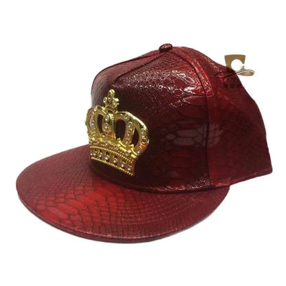 Doitbest Fashion Leather Autumn Brand Metal Crowne Europe Baseball Cap
