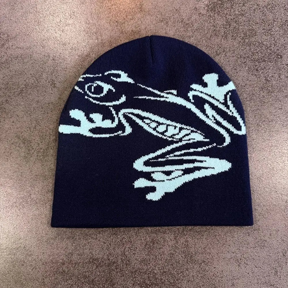 High Quality Frog Knit Hat Keep Warm Ear Protection Winter Autumn Hats