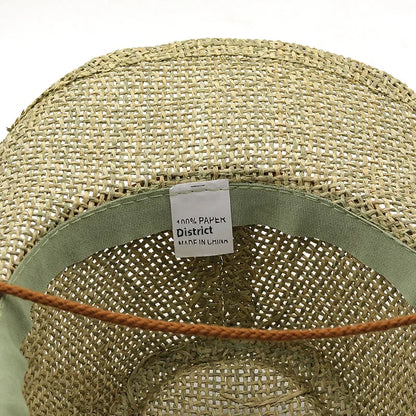 2025 Handmade Denim Straw Hat Sun Protection Beach Gift Hat