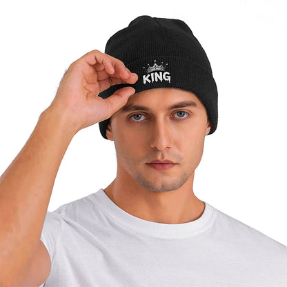 Crown Graphic Beanie Hat Warm Knit Skull Cap