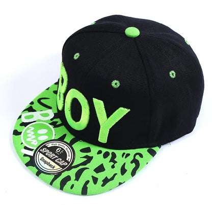 Unisex Kids Embroidered Hip Hop Snapback Cap Baby
