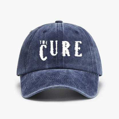The Cure Cap Washed Distressed Denim Caps