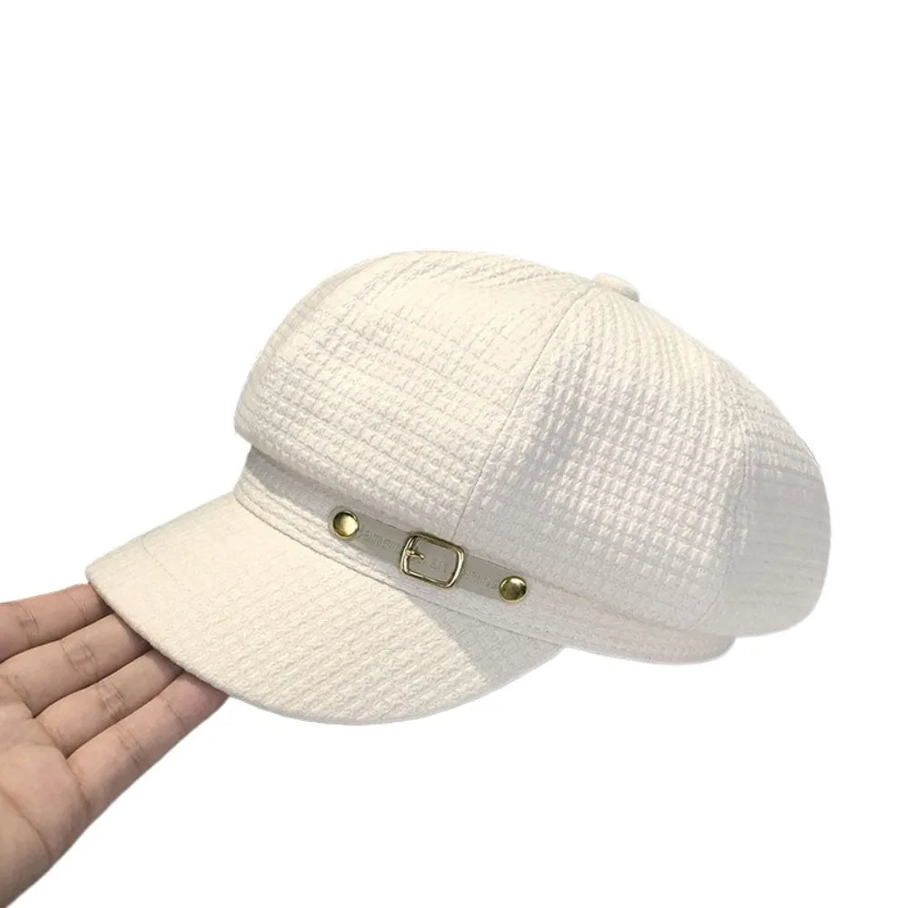 Casual Octagonal Newsboy Hat Retro Fashion Designer Berets Caps