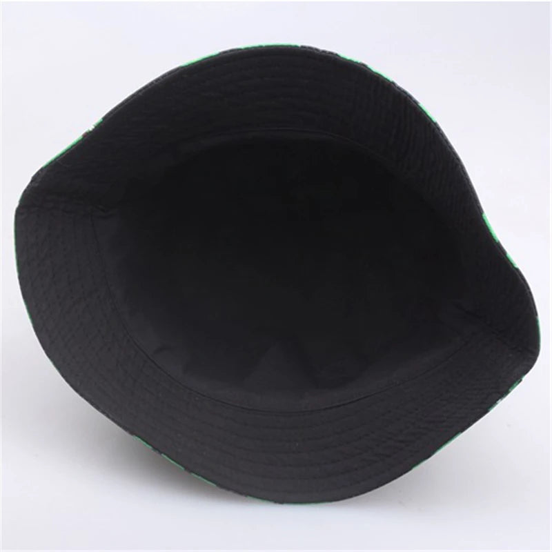 Spring Summer Printed Cucumber Soft Light Cotton Polyester Bucket Hat