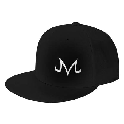 Majin Buu Print Hip Hop Flat Bill Caps Unisex Adjustable Snapback Caps Skateboard Hats