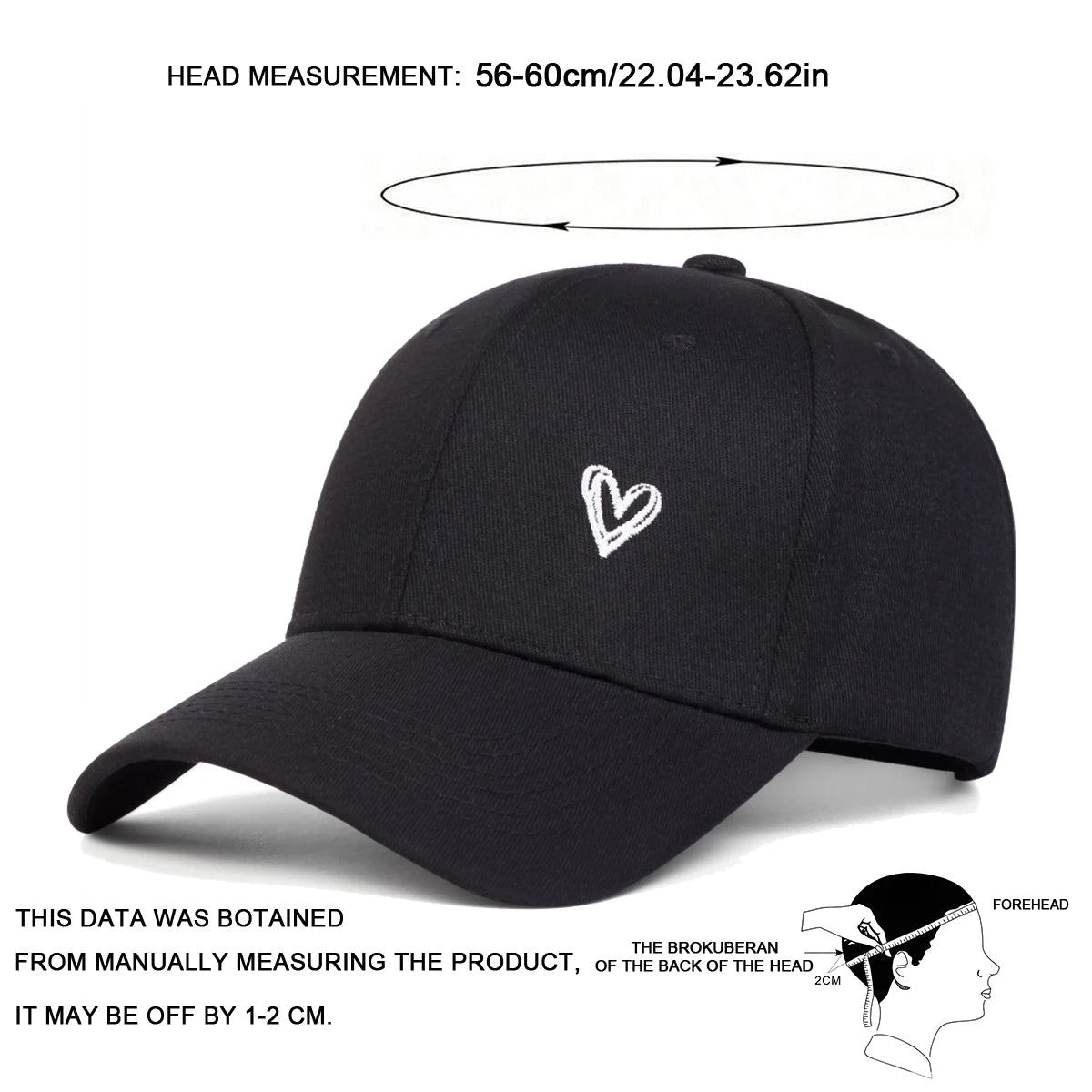 Unisex Love Embroidery Baseball Caps Spring Autumn Outdoor