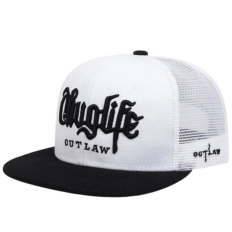 1 Pcs Fashion Fastball Cap Thug Life Embroidery Hip Hop Snapback Hat Adult