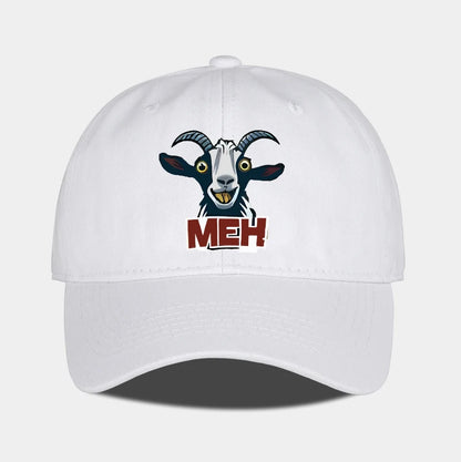 Goat Head MEH Print Soft Top Baseball Cap Soft Comfortable Breathable Adjustable Playful Quirky Trendy Fashionable Unisex