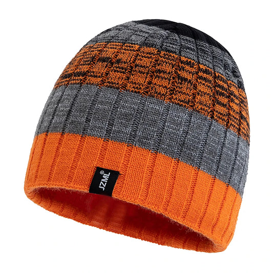 Casual Colorful Stripes Winter Knitted Hat Daily Life And Outdoor Ski Sports Cap