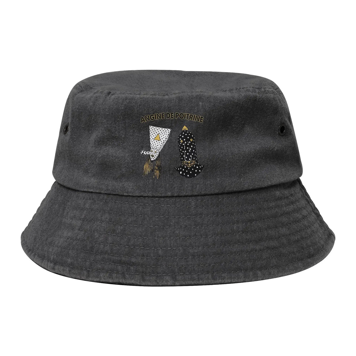 Men Women Distressed Denim Sun Hat  Bob Hat Fishing Cap Hiking