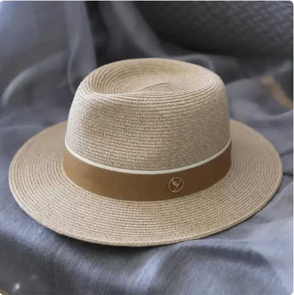 Panama Straw Hat With UPF 50+ Wide Brim Beach Cap