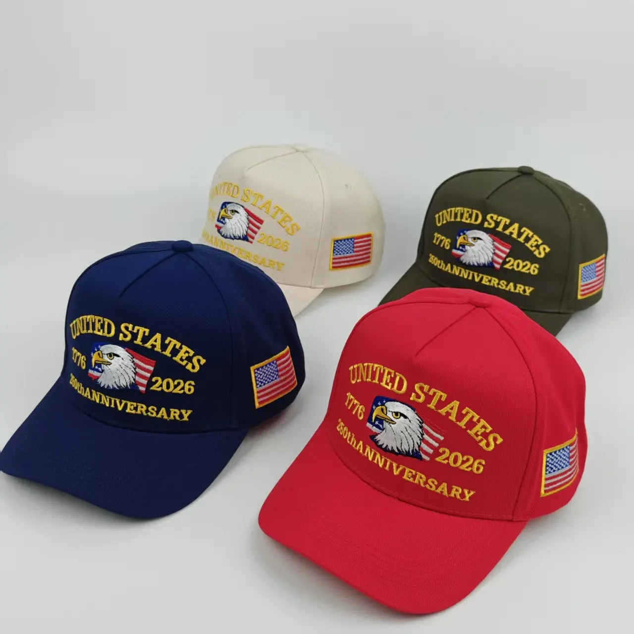 250th Anniversary Hat USA Patriotic Baseball Caps for Men Women