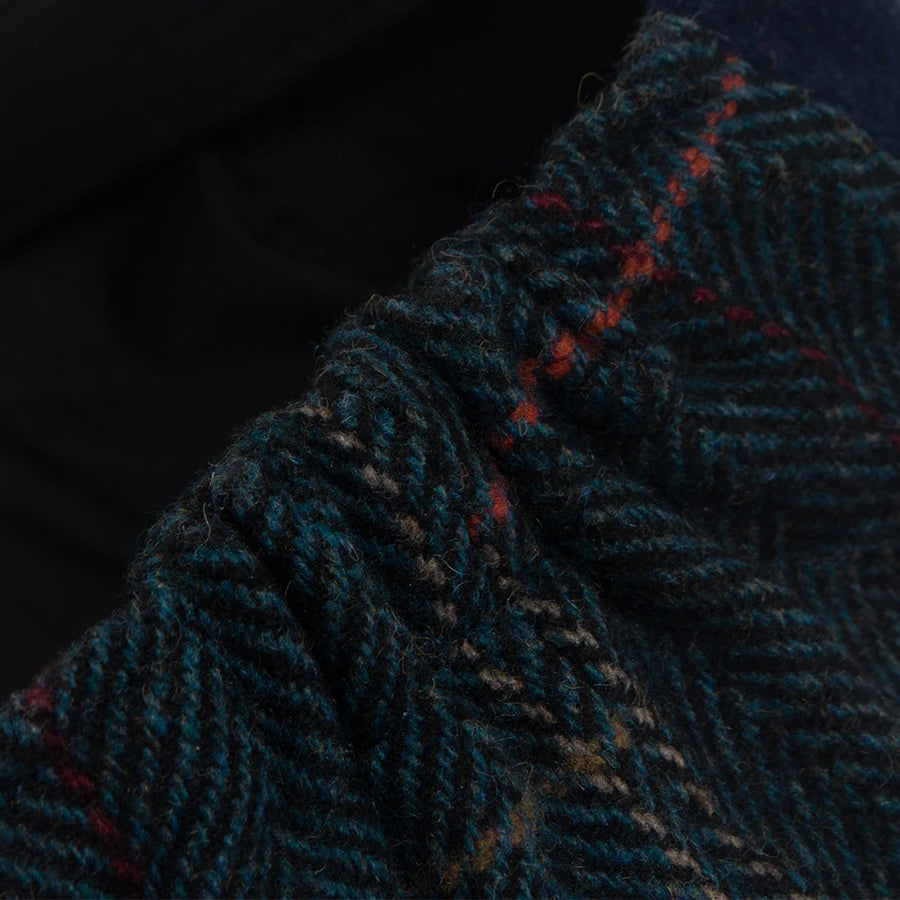 Men Women Patchwork Plaid Beret Vintage Wool Blend Flat Cap