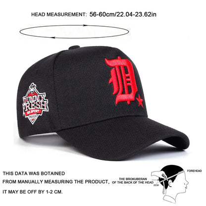 Unisex Gothic Letter Embroidery Side Dummy Fresh Baseball Caps Spring Autumn