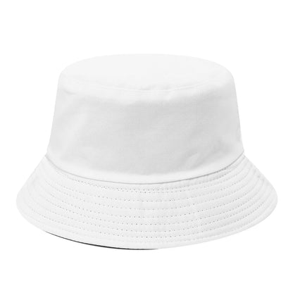 Black White Patchwork Bucket Hat Street Style Daily Wear Flat Top