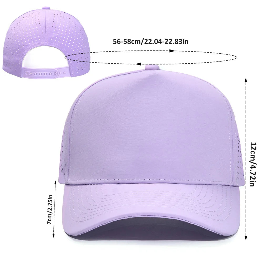 New Five-Ply Laser Perforated Quick-Drying Cap Breathable Sports Visor Cap