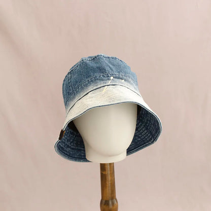 Washed Denim Bucket Hat Women