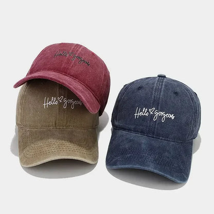 Four Seasons Cotton Letter Print Casquette Baseball Cap