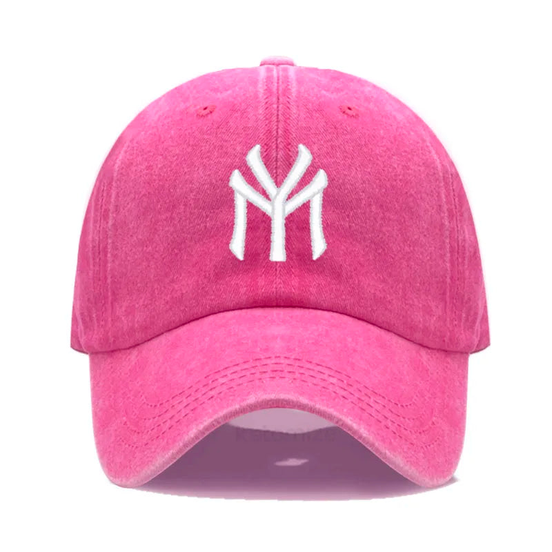 Letter MY Embroidery Baseball Cap Women Men Adjustable