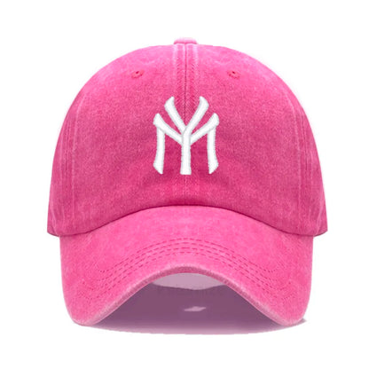 Letter MY Embroidery Baseball Cap Women Men Adjustable
