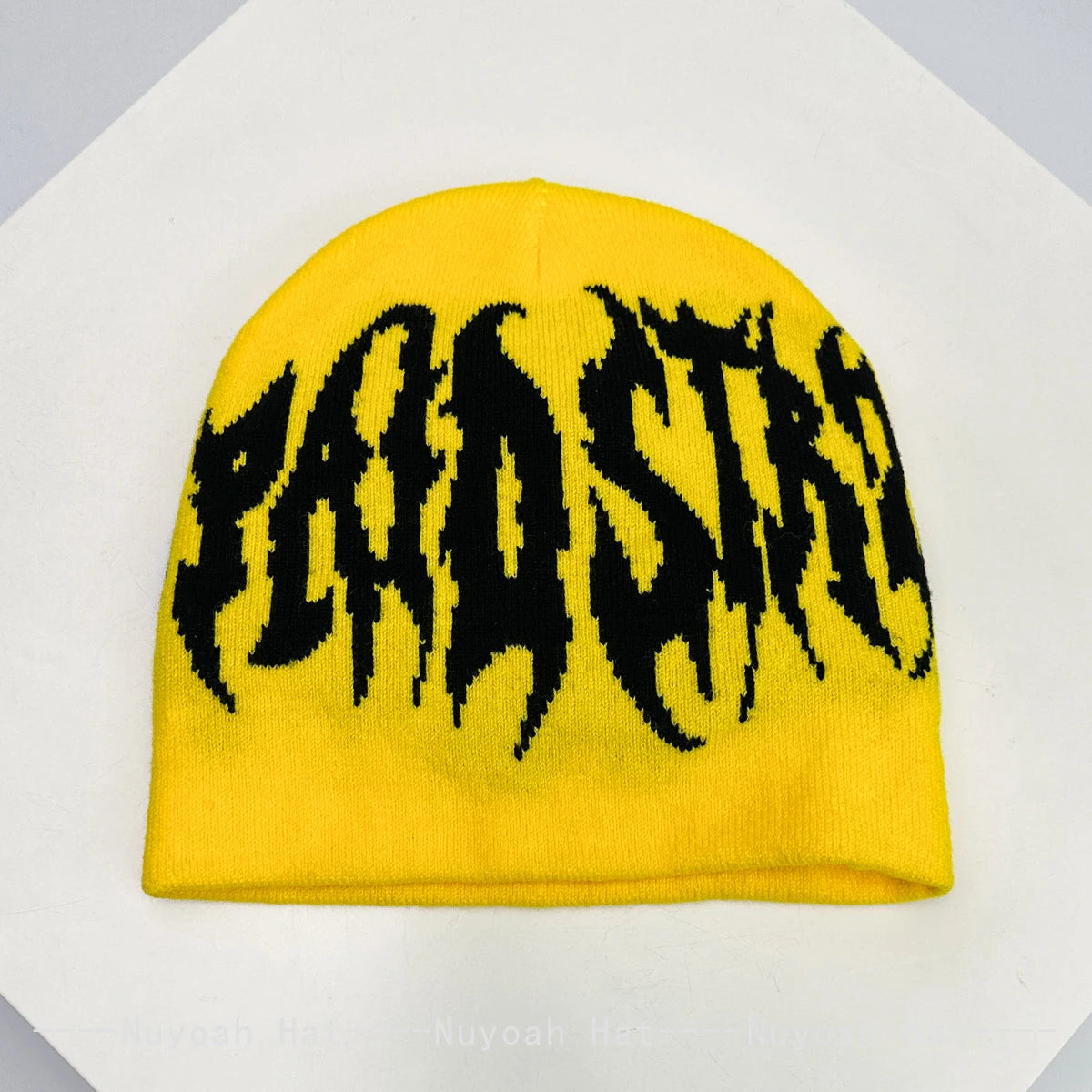 New Men Women Street Jacquard Flame Letters Knitted Hats