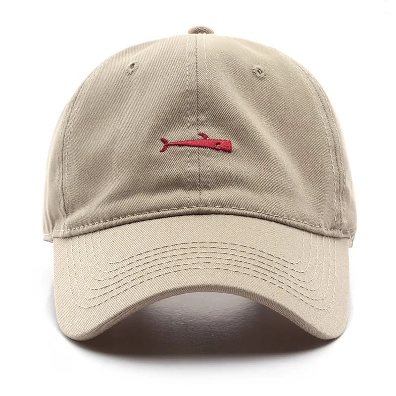 Simple Baseball Cap Men Sebound Hat Whale Embroidery Casual Hat