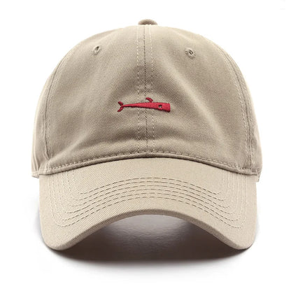 Simple Baseball Cap Men Sebound Hat Whale Embroidery Casual Hat