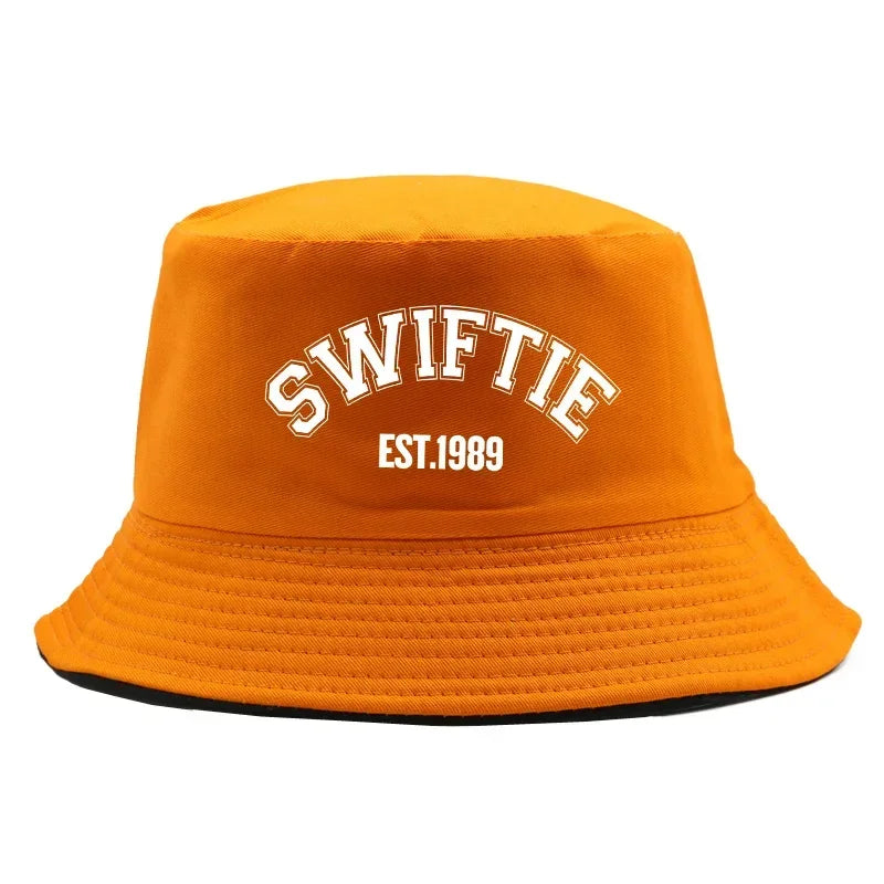 Wholesale Hot Sale Bucket Hat Print 1989 Summer Cotton Sun Beach Hat