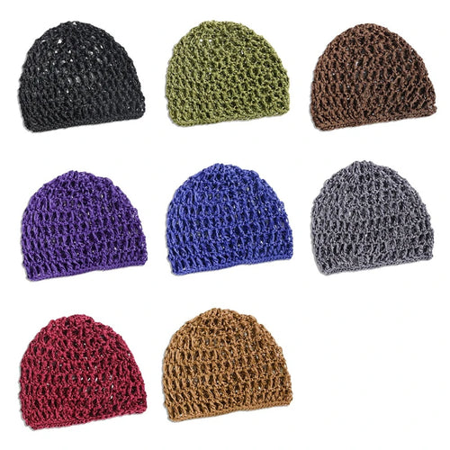 Hollow Hot Selling New Out Baotou Hat Solid Color Knitted Versatile Mesh Hat