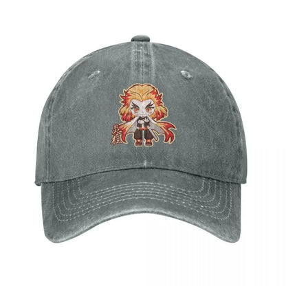 Cute Kyojuro Rengoku Baseball Caps Distressed
