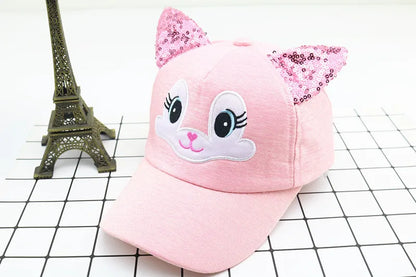 New Cartoon Children Baseball Cap Kids Girls Sun Hat Adjustable