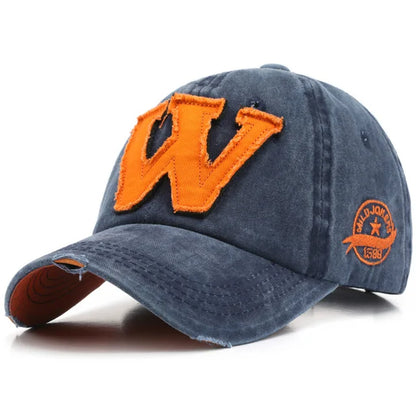 Women Men's Baseball Caps Letters W Embroidery Snapback Hip Hop Hat